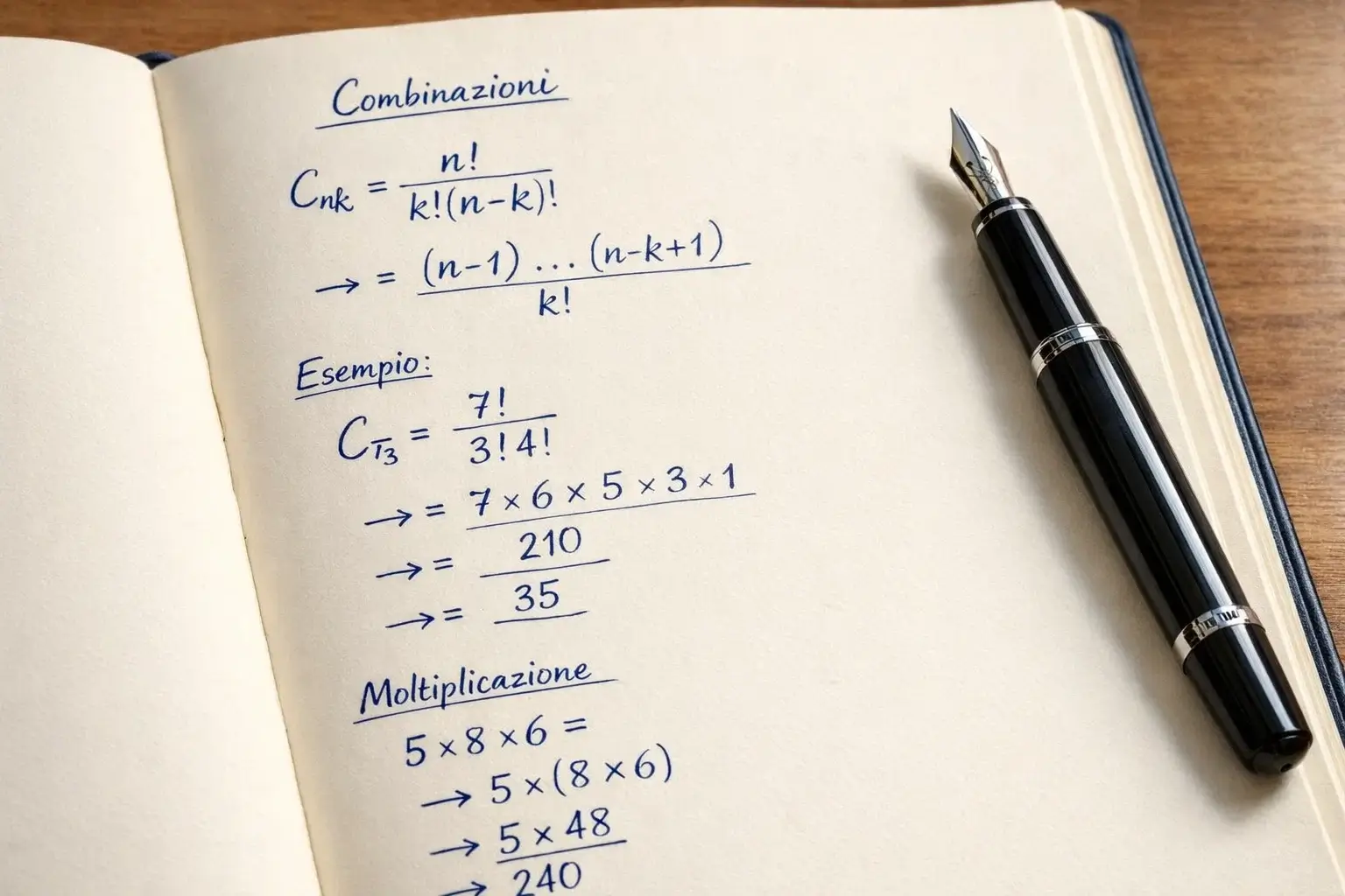 Formula per il calcolo delle combinazioni nei sistemi