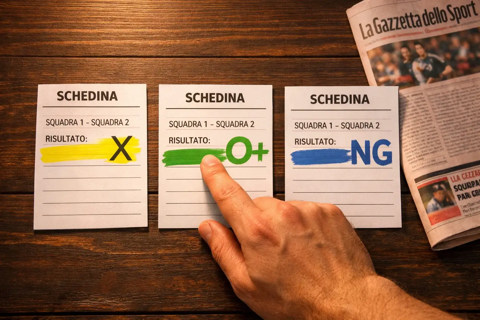 Sistema PONG: Pari, Over, No Goal