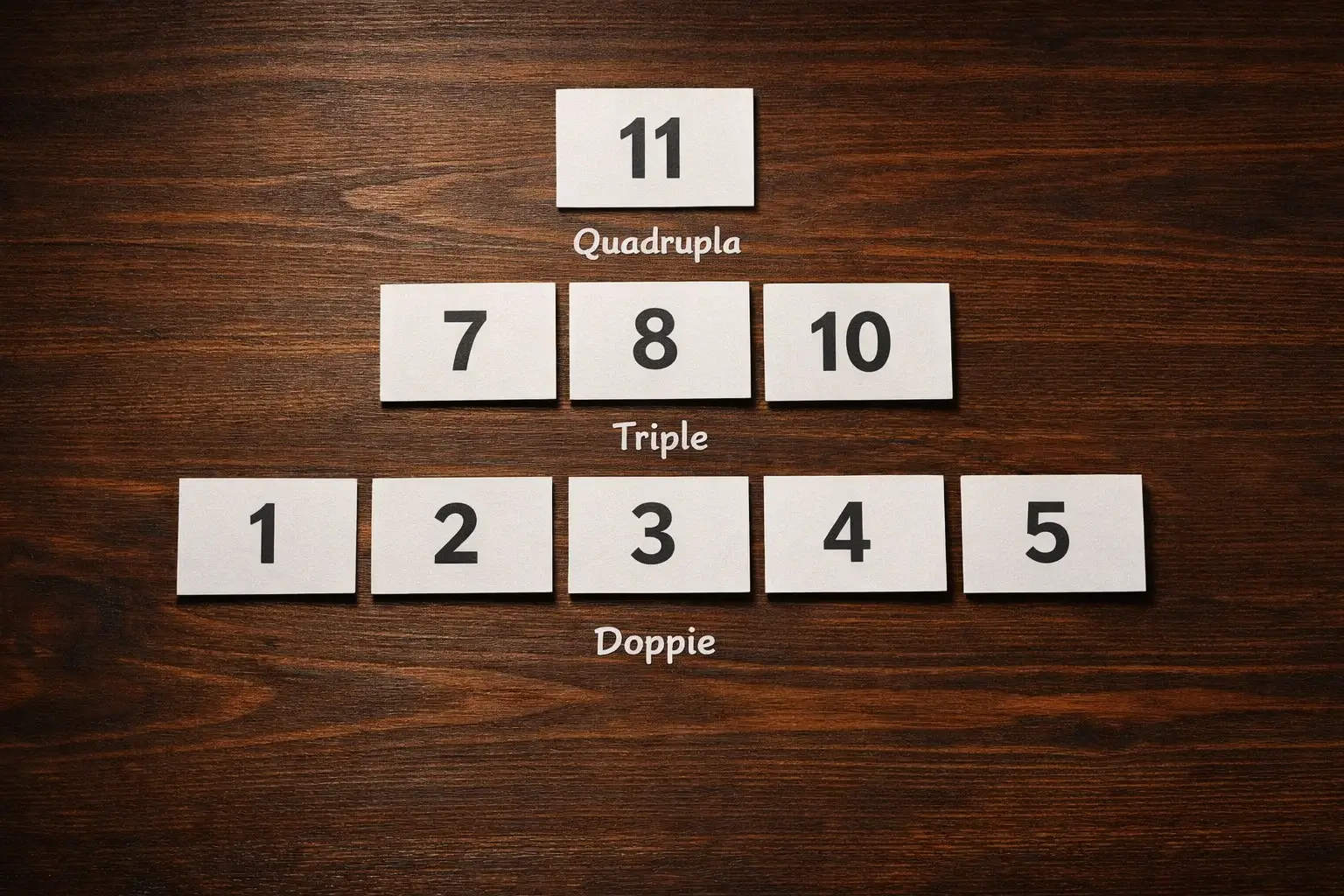 Struttura delle 11 combinazioni del sistema Yankee