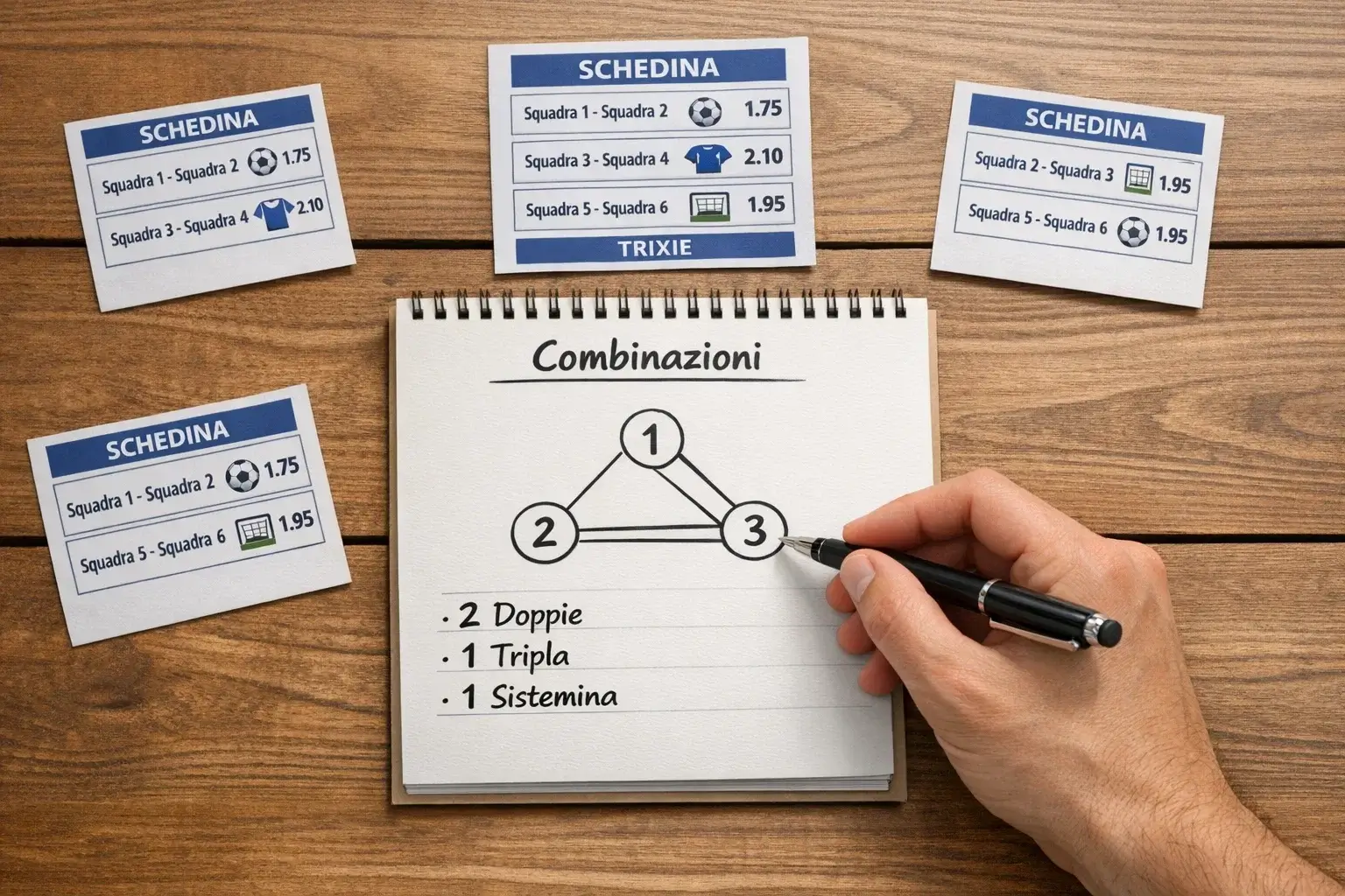 Schema delle quattro combinazioni del sistema Trixie