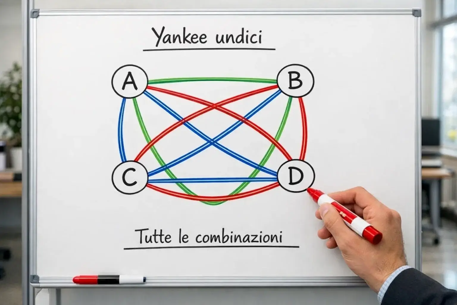 Le 11 combinazioni spiegate nel sistema Yankee